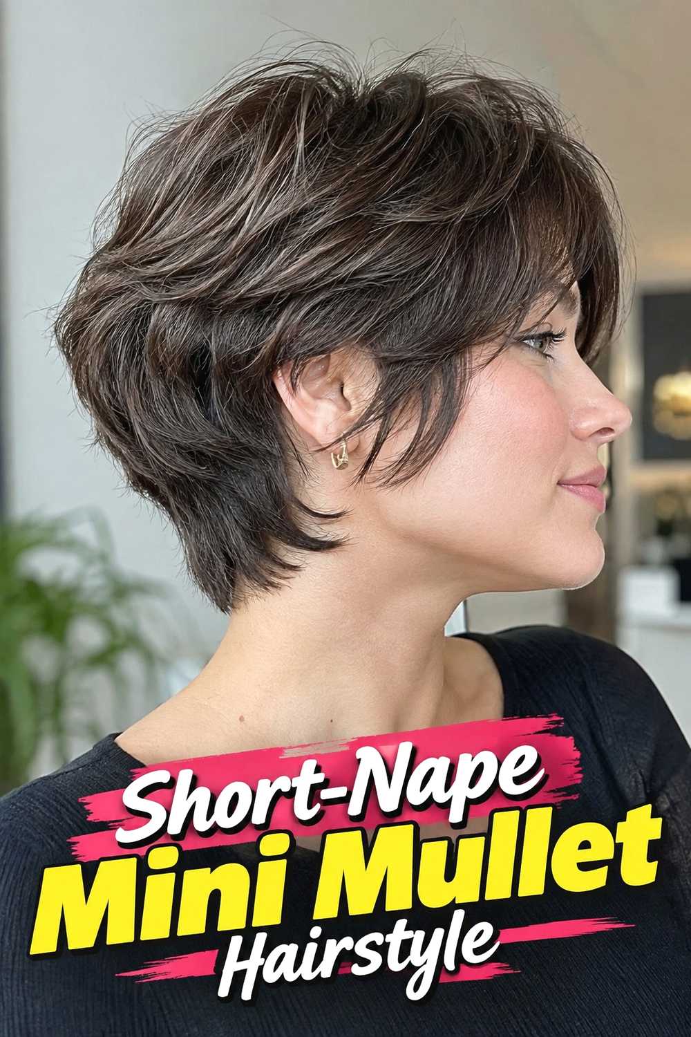 14. Short Nape Mini Mullet Hairstyle