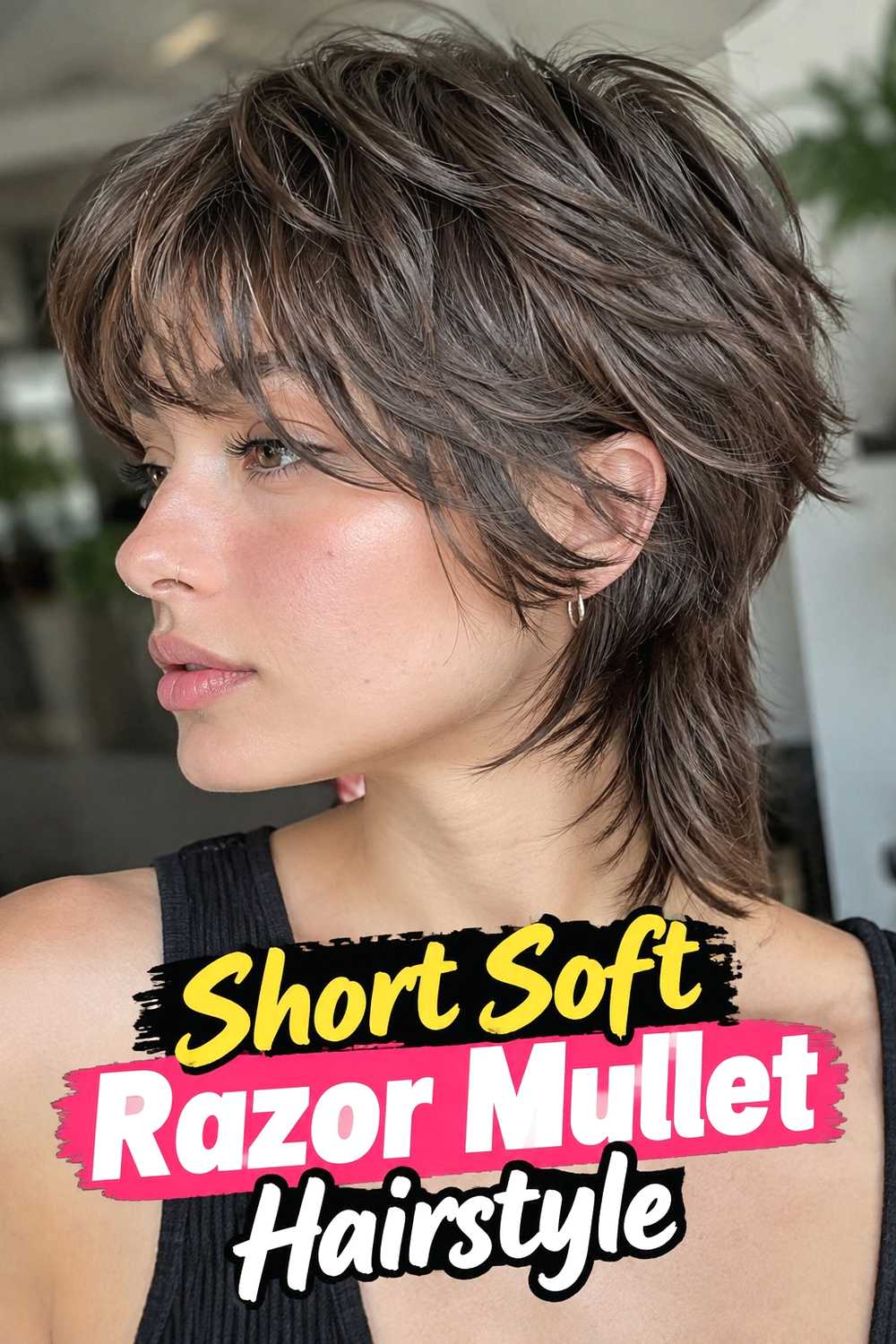 4. Short Soft Razor Mullet Hairstyle