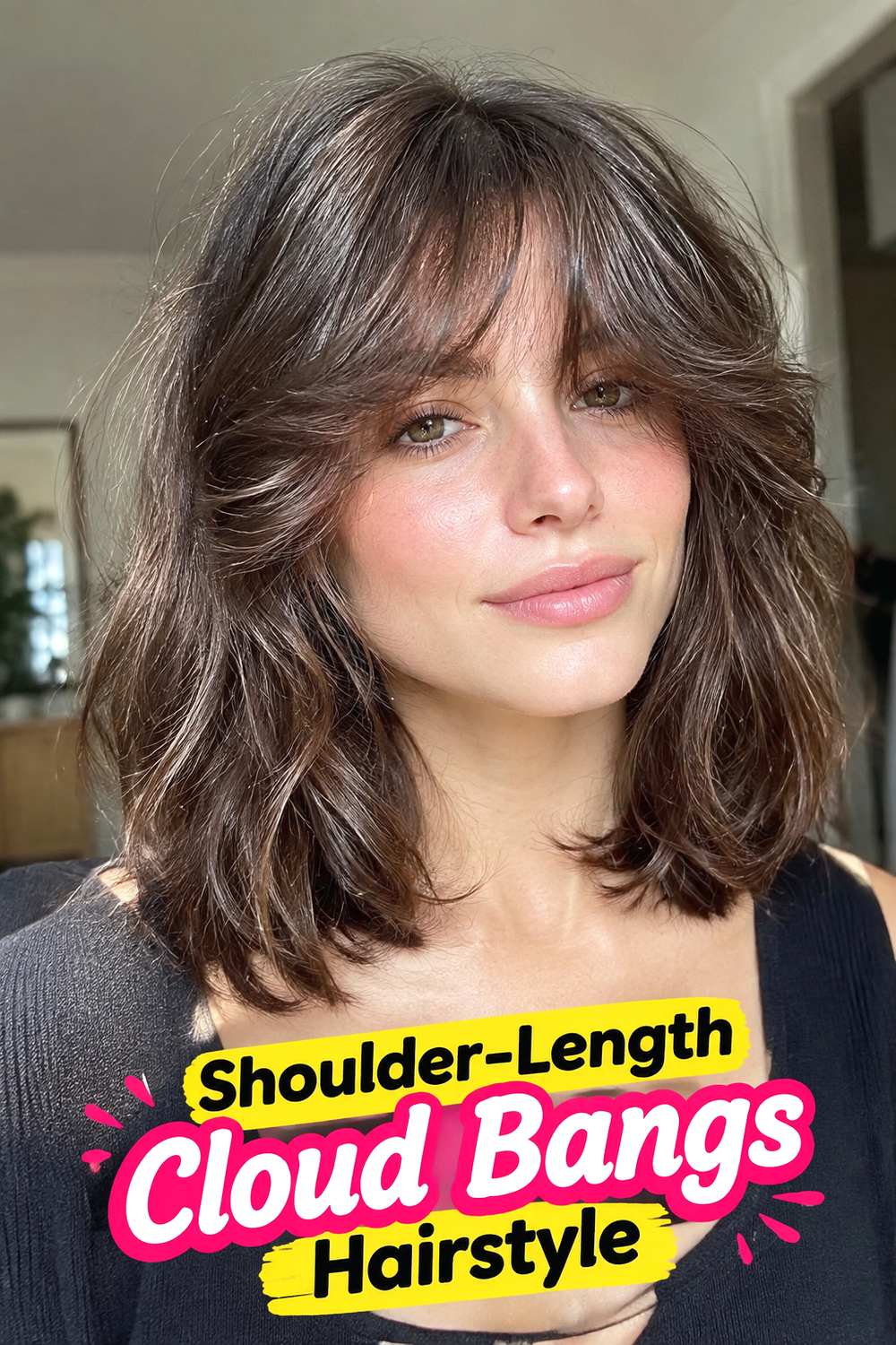 Shoulder-Length Cloud Bangs Hairstyle