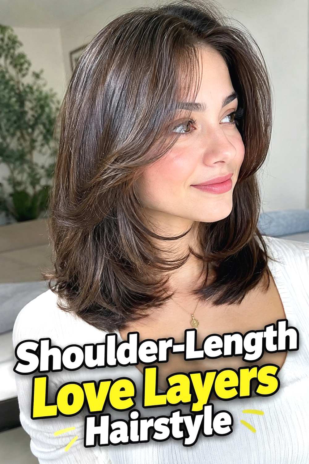 7. Shoulder Length Love Layers Hairstyle