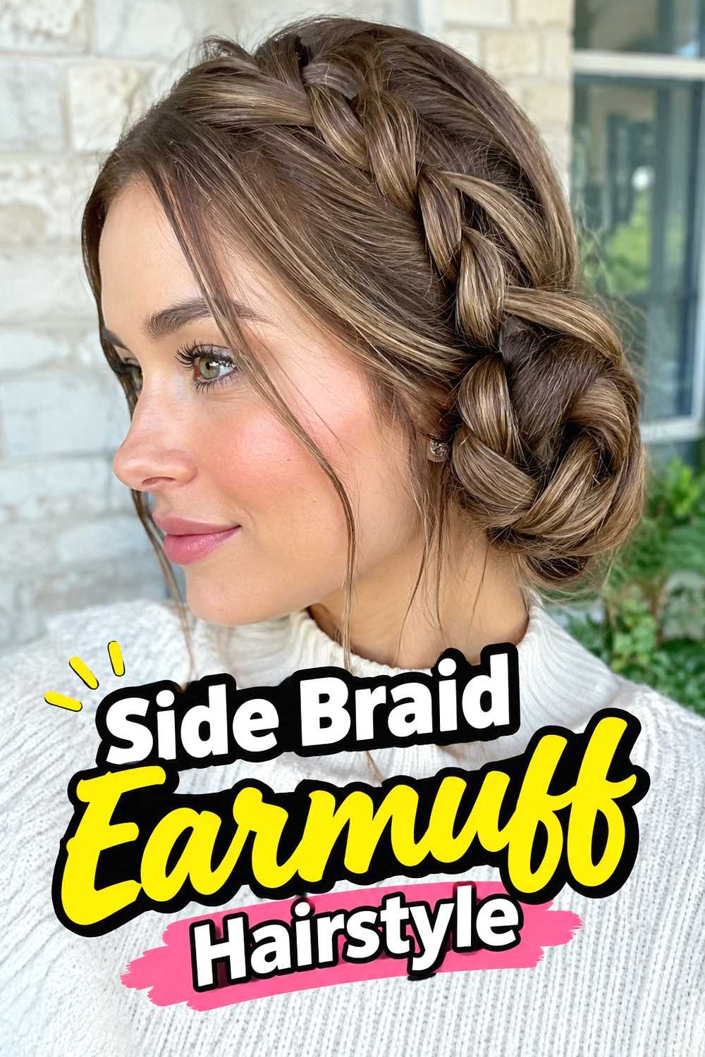 8. Side Braid Earmuff Hairstyle
