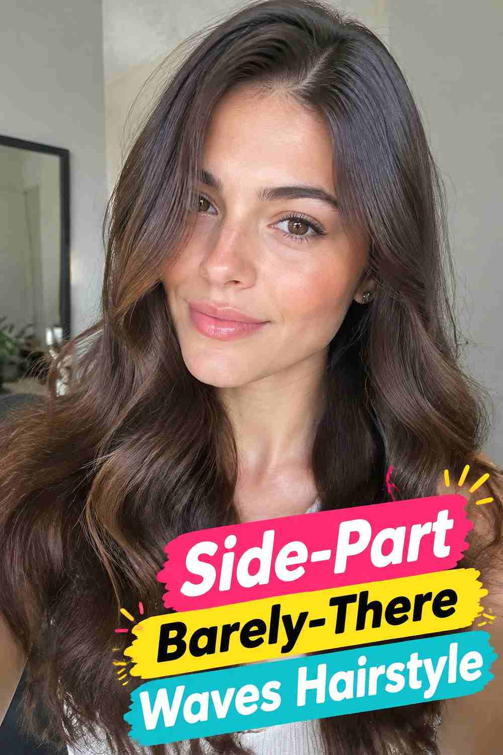 2. Side Part Barely There Waves Hairstyle