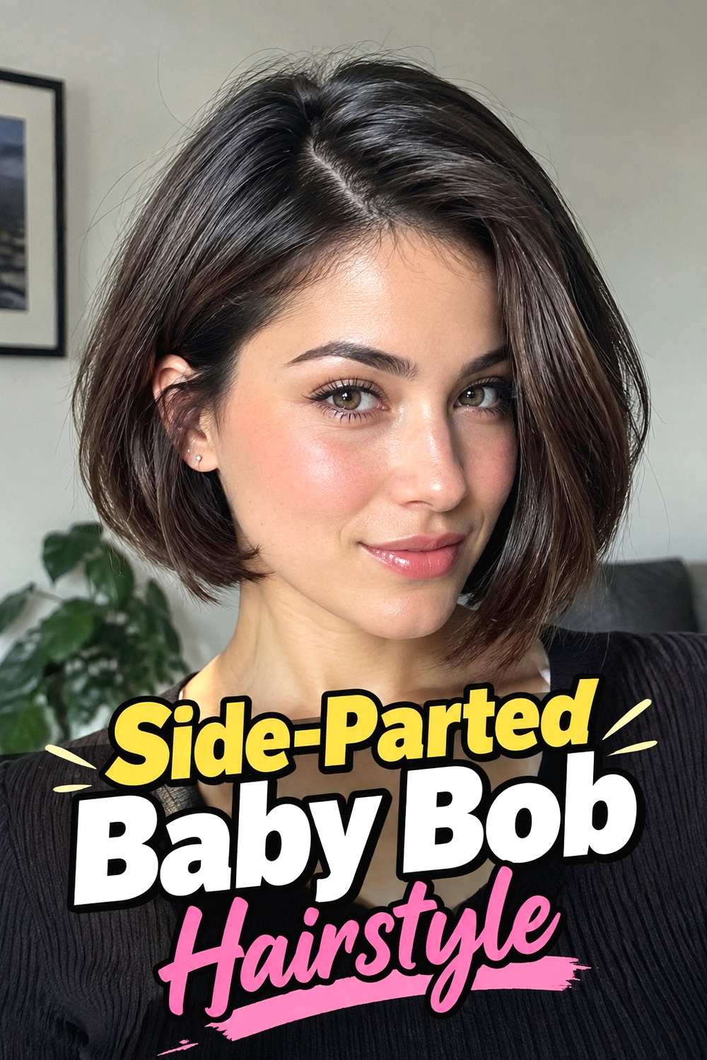 3. Side Parted Baby Bob Hairstyle