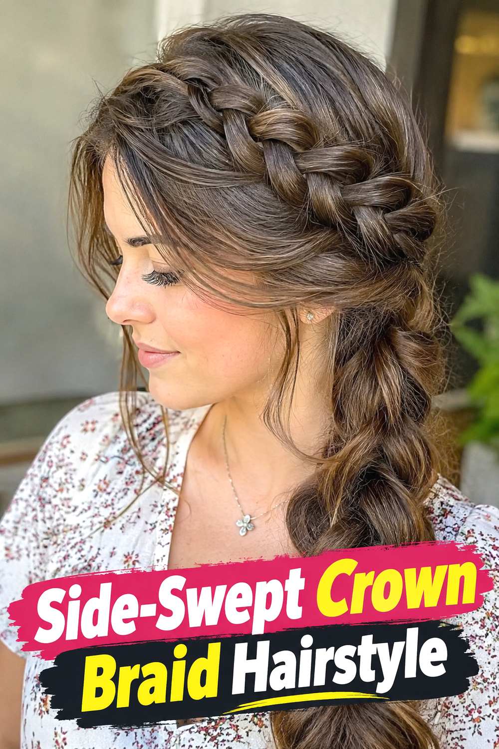 Side-Swept Crown Braid Hairstyle