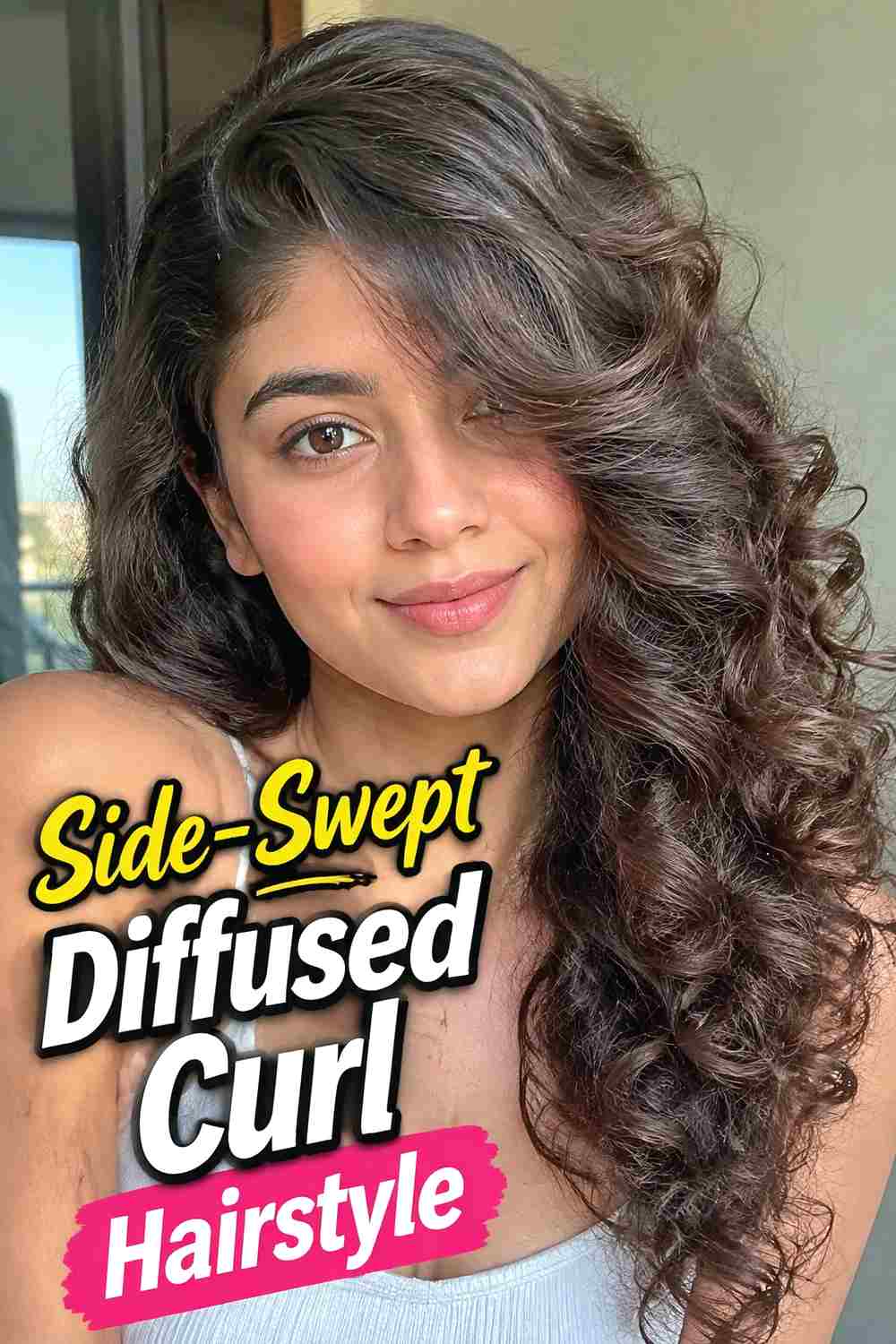 11. Side Swept Diffused Curl Hairstyle