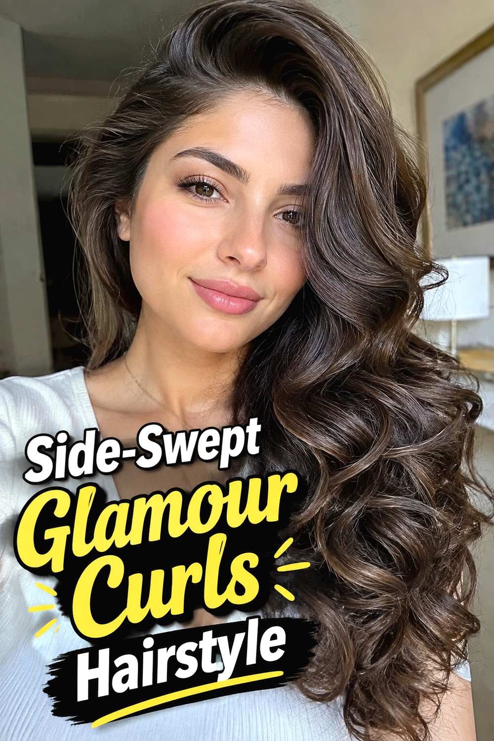 Side-Swept Glamour Curls Hairstyle