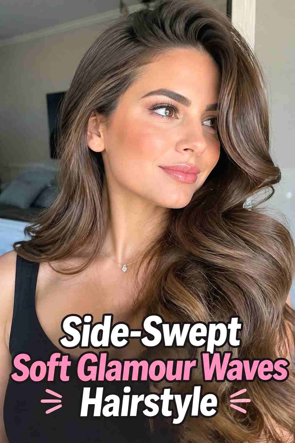 11. Side Swept Soft Glamour Waves Hairstyle
