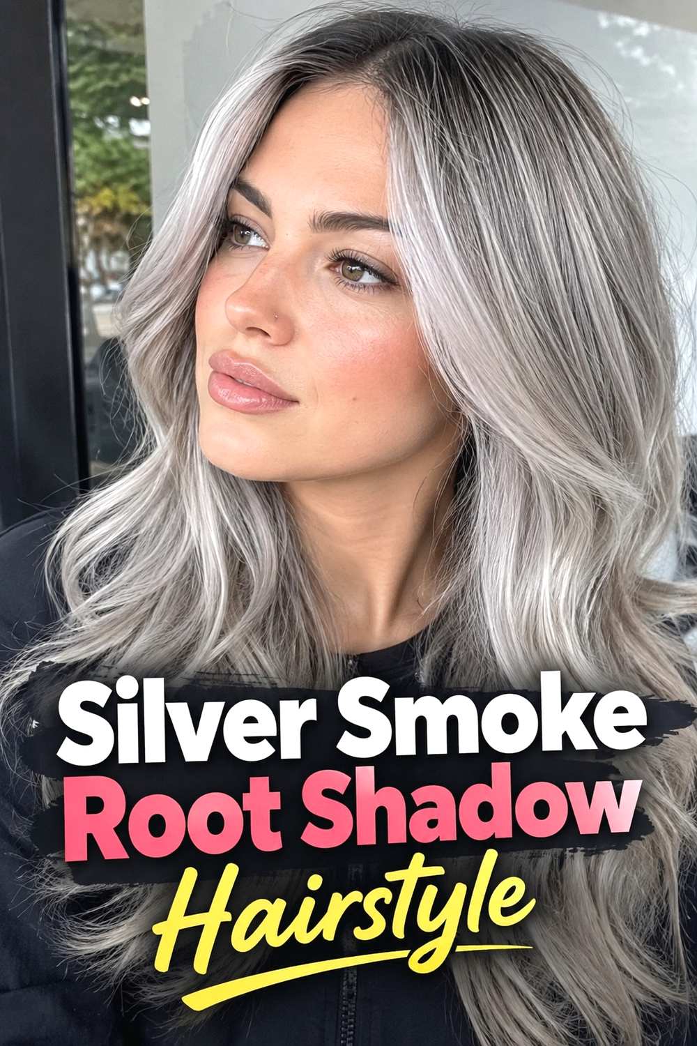 5. Silver Smoke Root Shadow Hairstyle