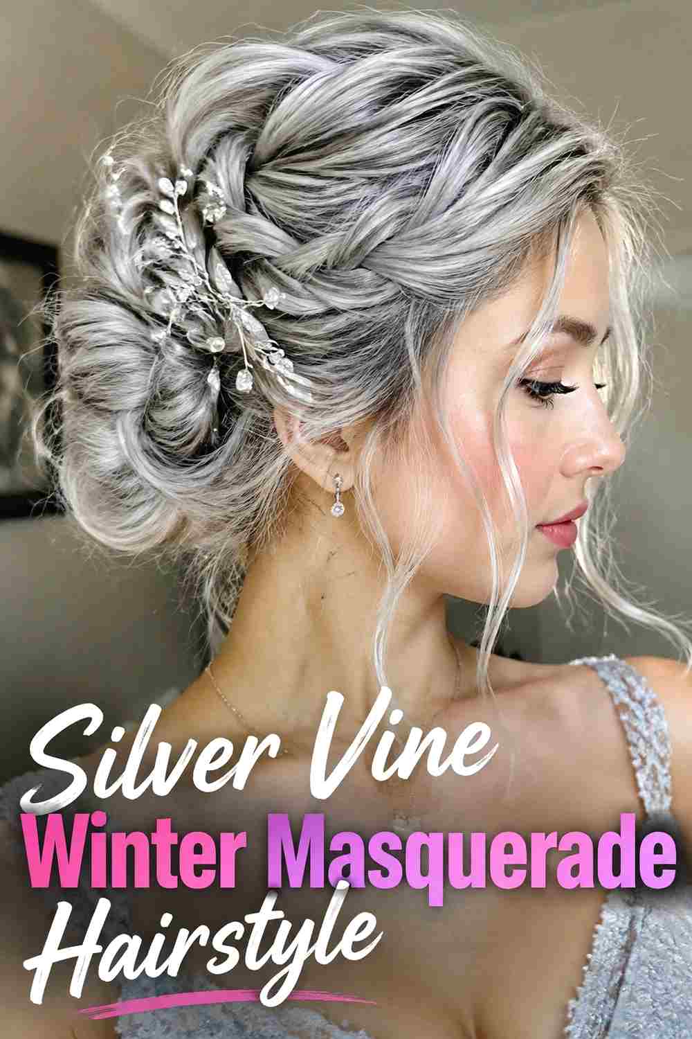 14. Silver Vine Winter Masquerade Hairstyle