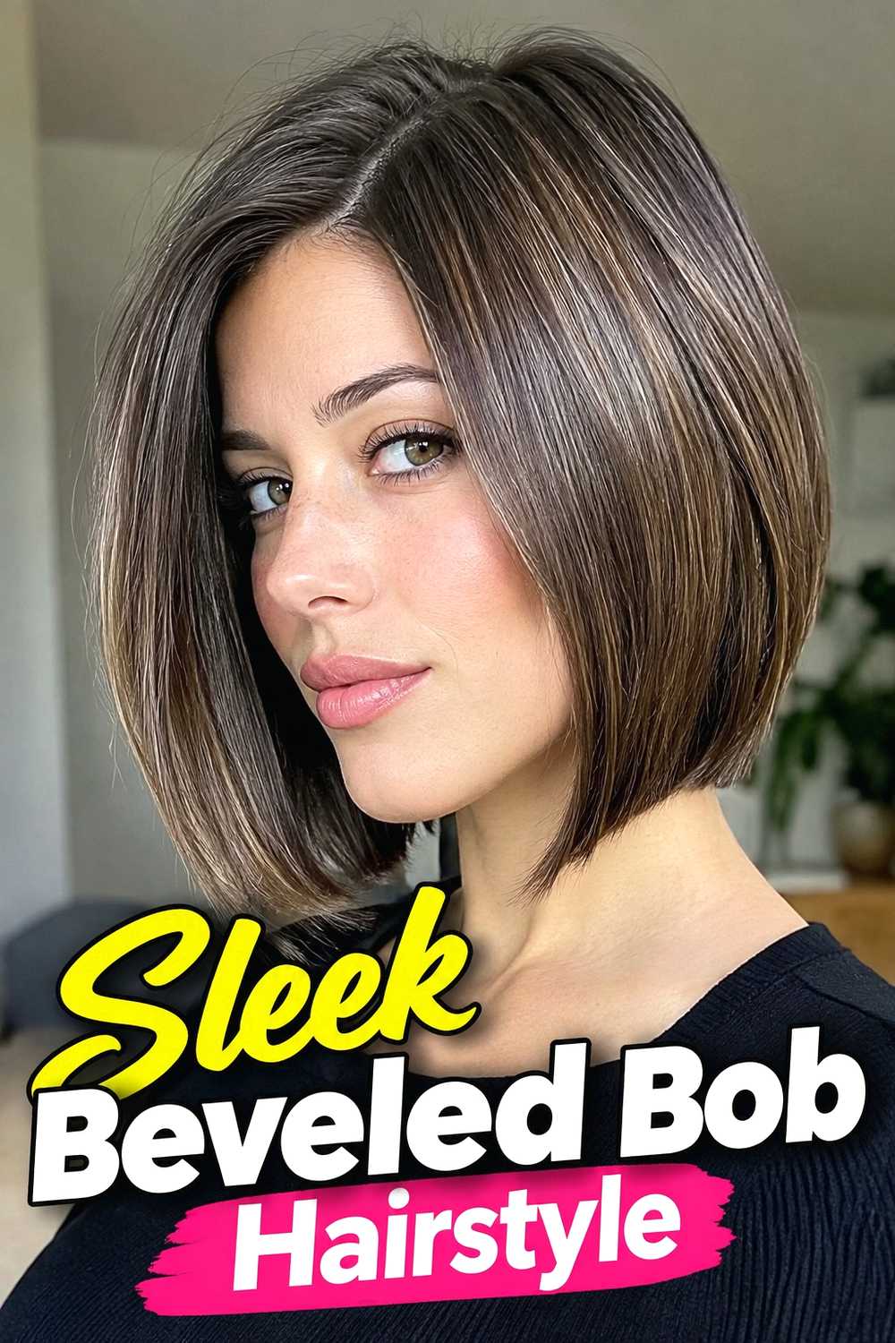 5. Sleek Beveled Bob Hairstyle
