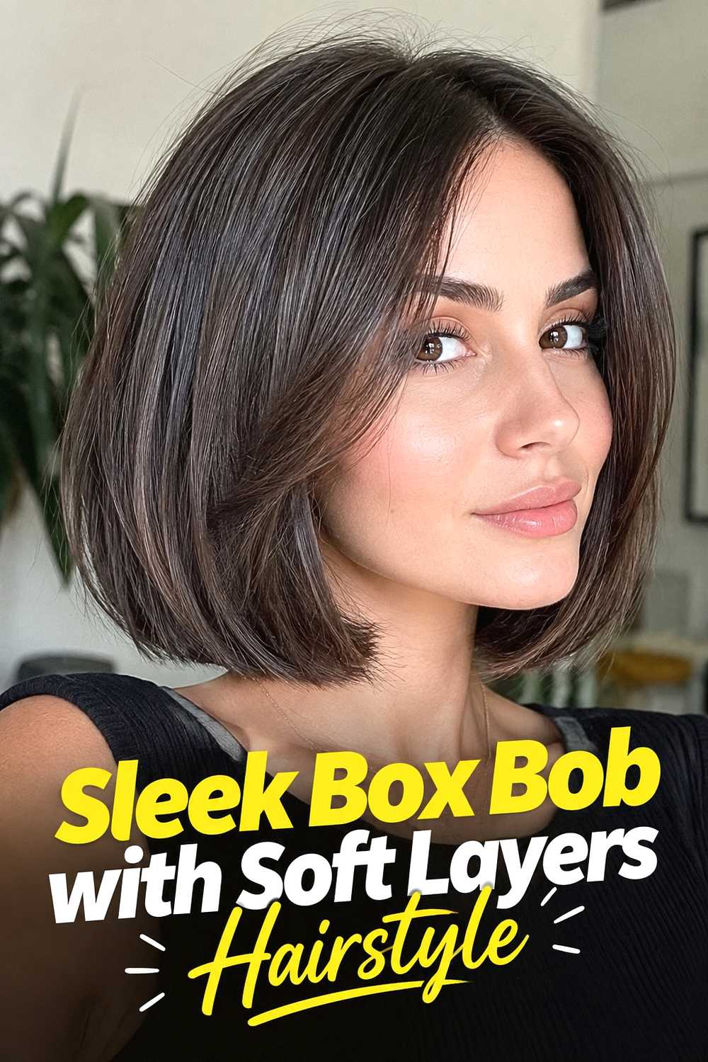 9. Sleek Box Bob With Soft Layers Hairstyle