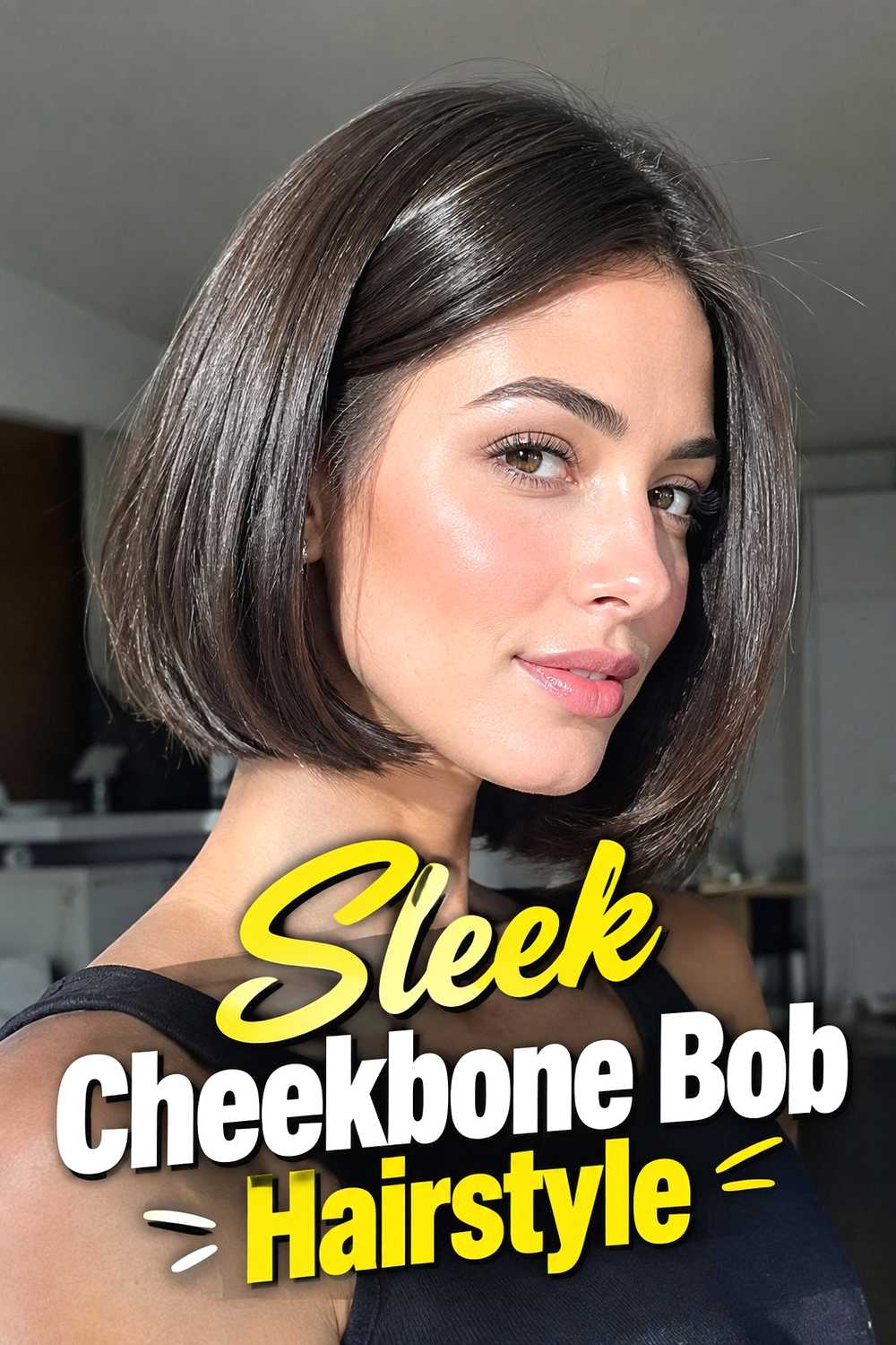 6. Sleek Cheekbone Bob Hairstyle