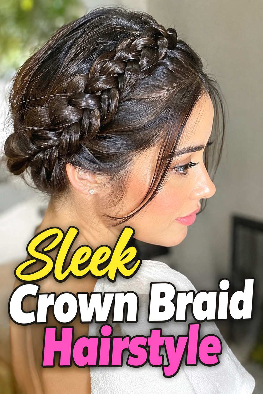 Sleek Crown Braid Hairstyle