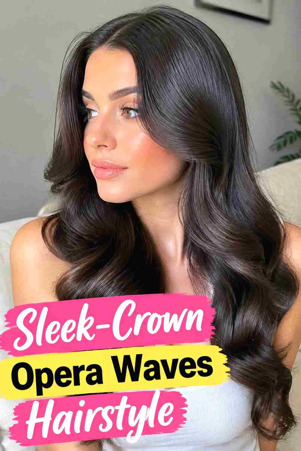 14. Sleek Crown Opera Waves Hairstyle