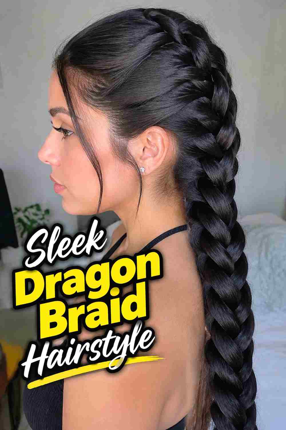 5. Sleek Dragon Braid Hairstyle