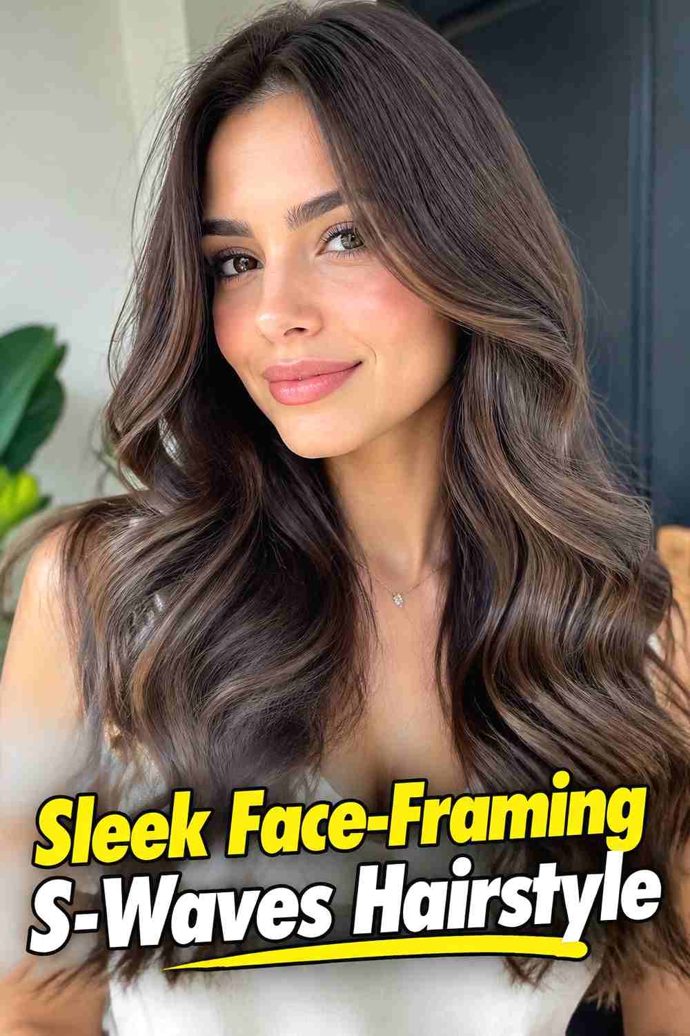 10. Sleek Face Framing S Waves Hairstyle