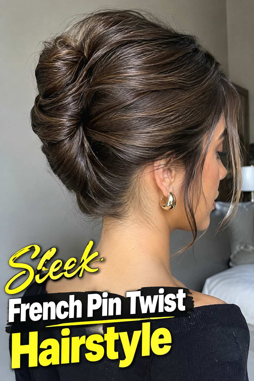 Sleek French Pin Twist Hairstyle