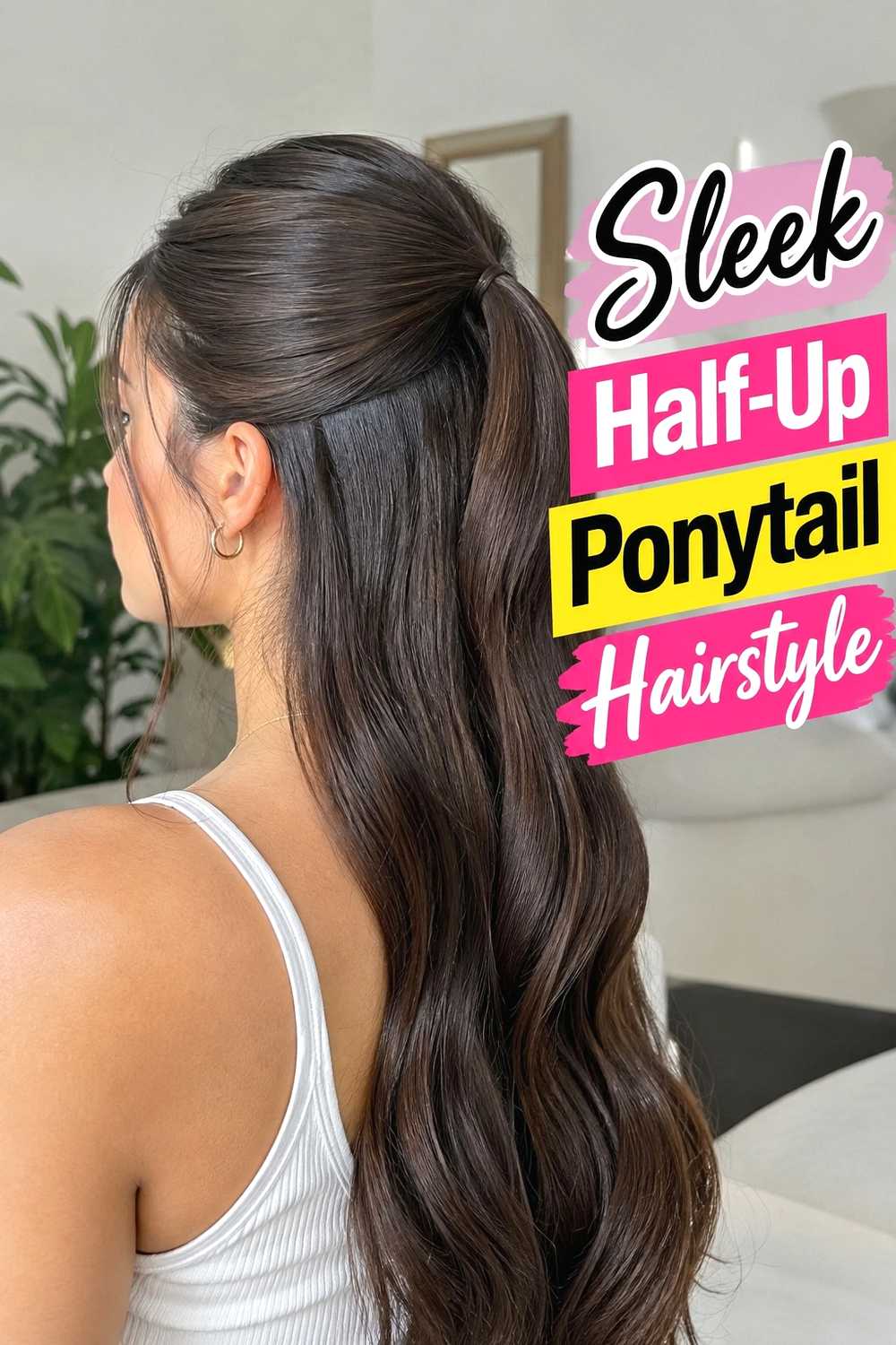 9. Sleek Half Up Ponytail Hairstyle