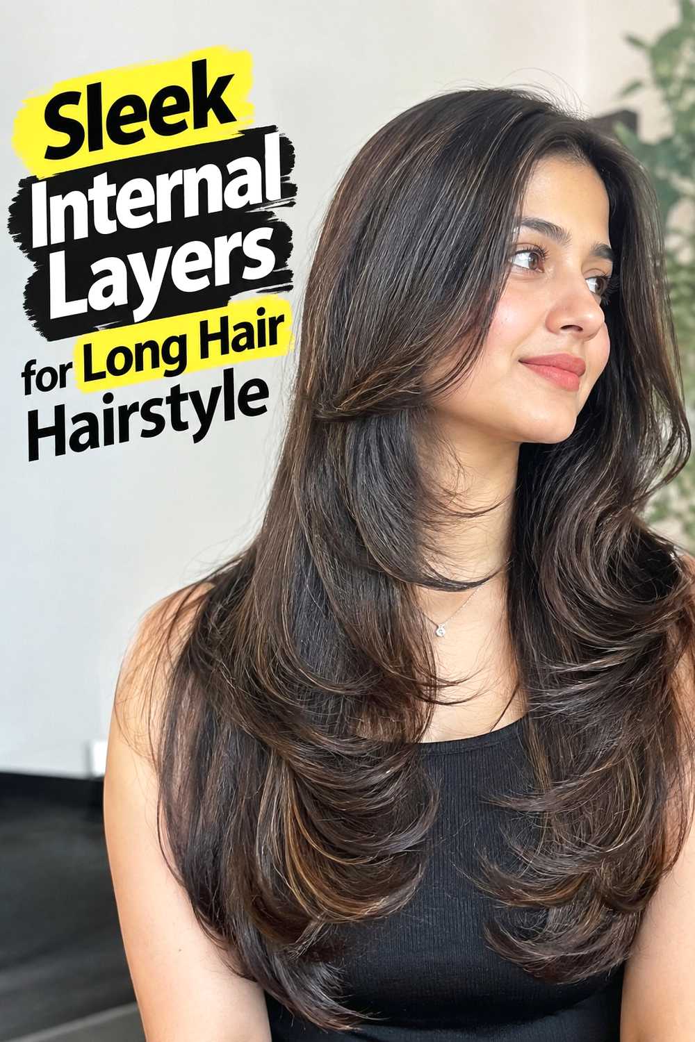 5. Sleek Internal Layers For Long Hair Hairstyle