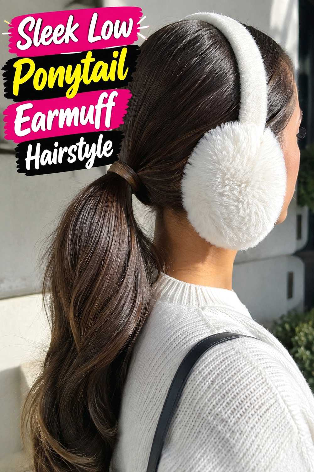 2. Sleek Low Ponytail Earmuff Hairstyle