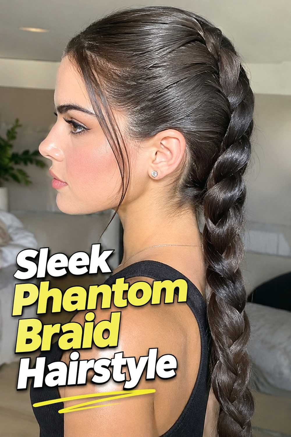 12. Sleek Phantom Braid Hairstyle