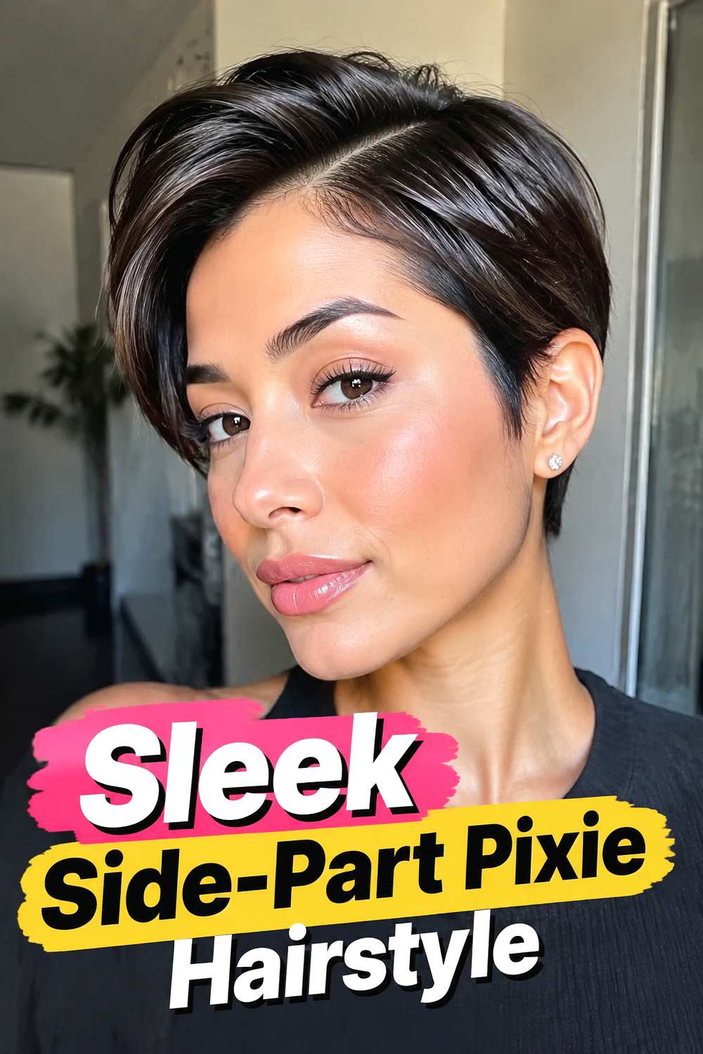 Sleek Side-Part Pixie Hairstyle
