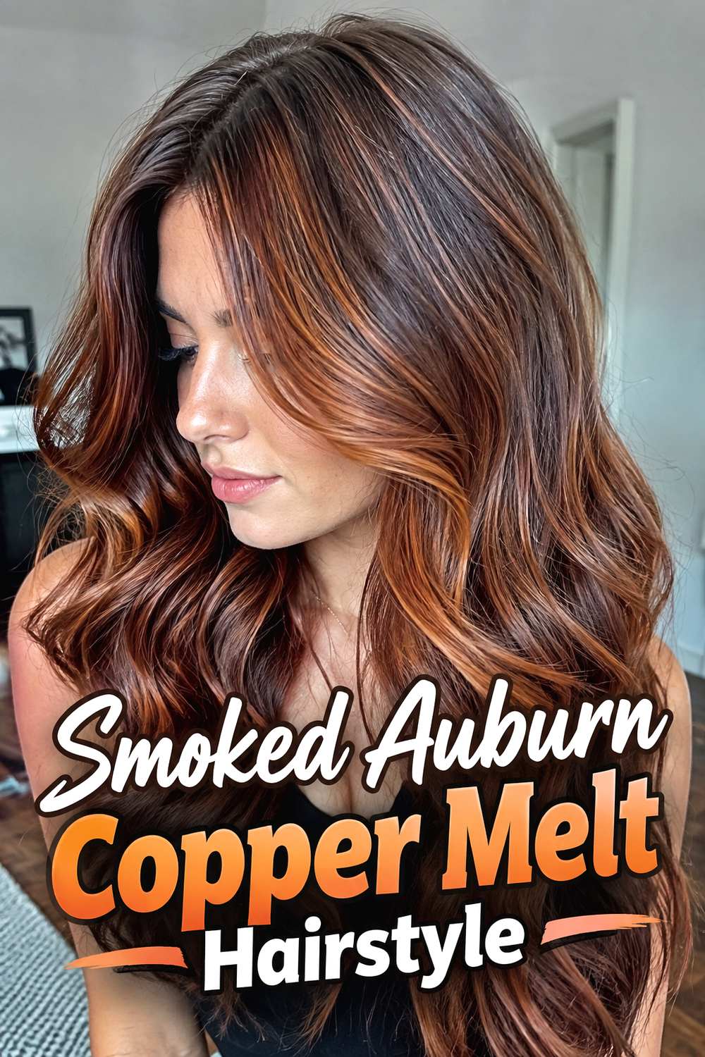 Smoked Auburn Copper Melt Hairstyle