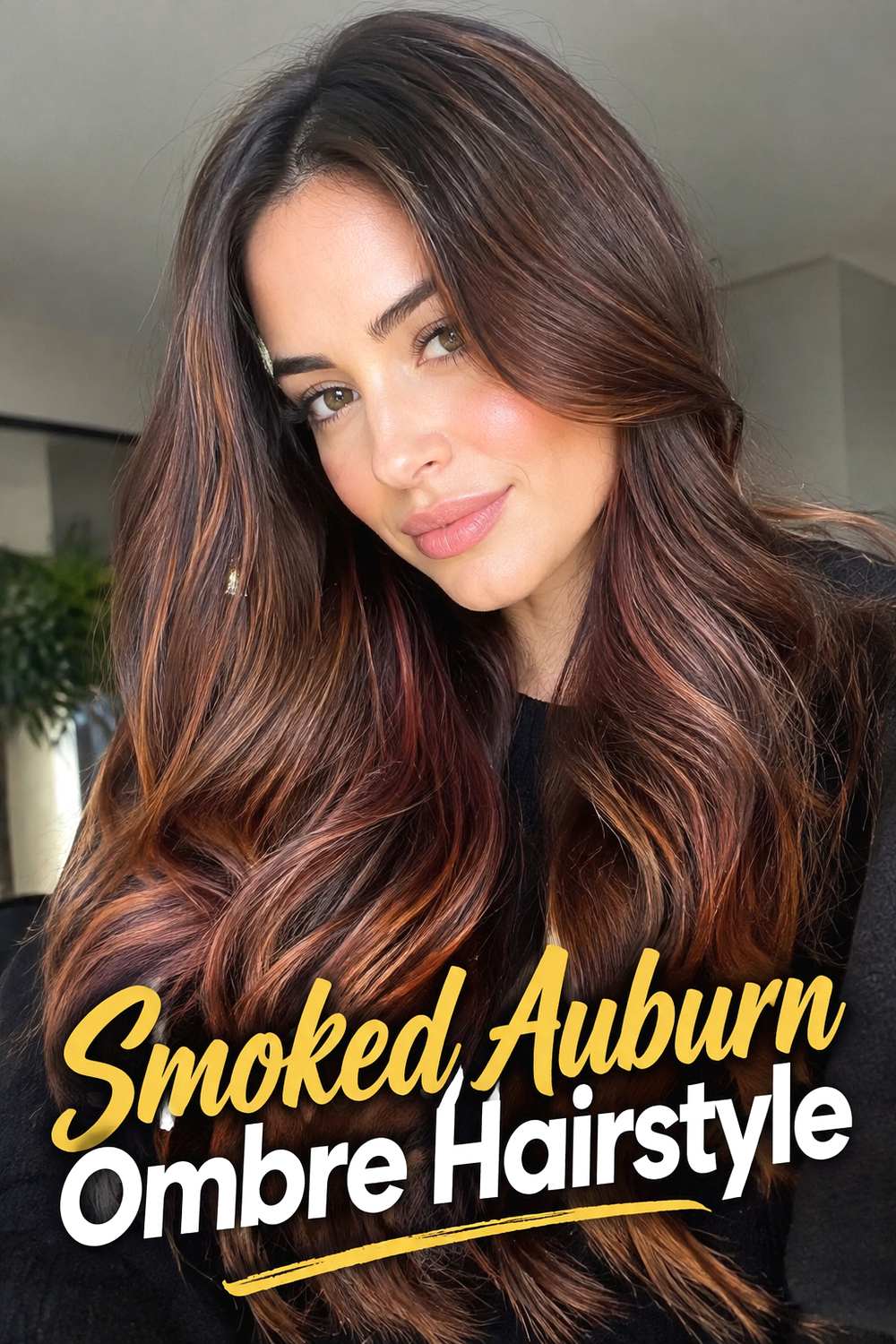 Smoked Auburn Ombre Hairstyle