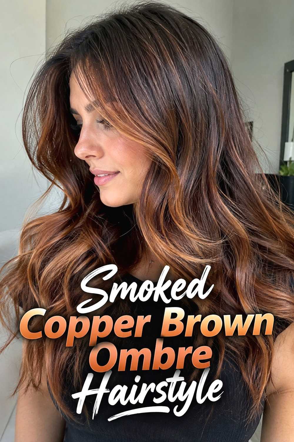 11. Smoked Copper Brown Ombre Hairstyle