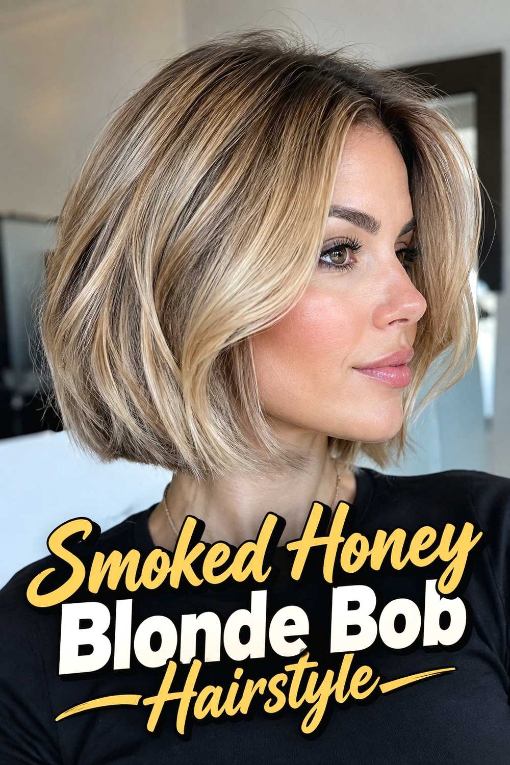 3. Smoked Honey Blonde Bob Hairstyle
