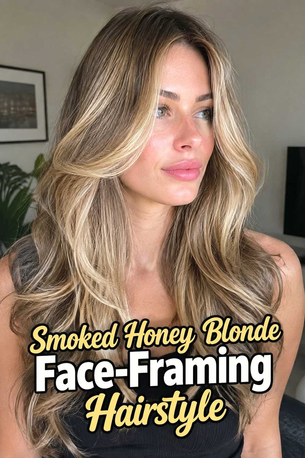 4. Smoked Honey Blonde Face Framing Hairstyle