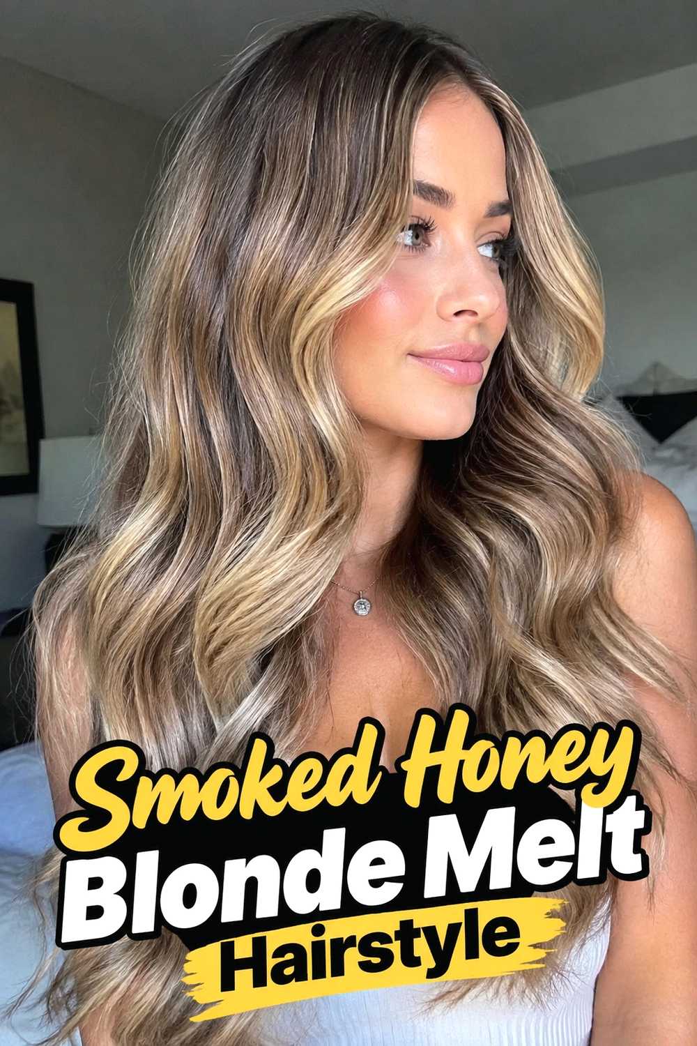 12. Smoked Honey Blonde Melt Hairstyle