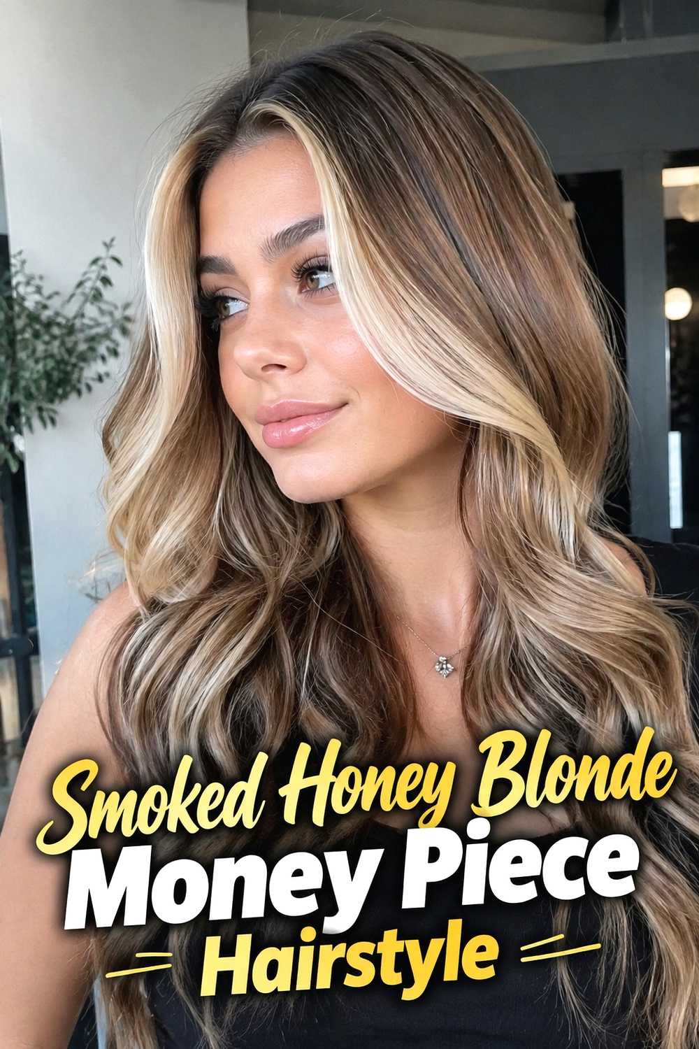 6. Smoked Honey Blonde Money Piece Hairstyle