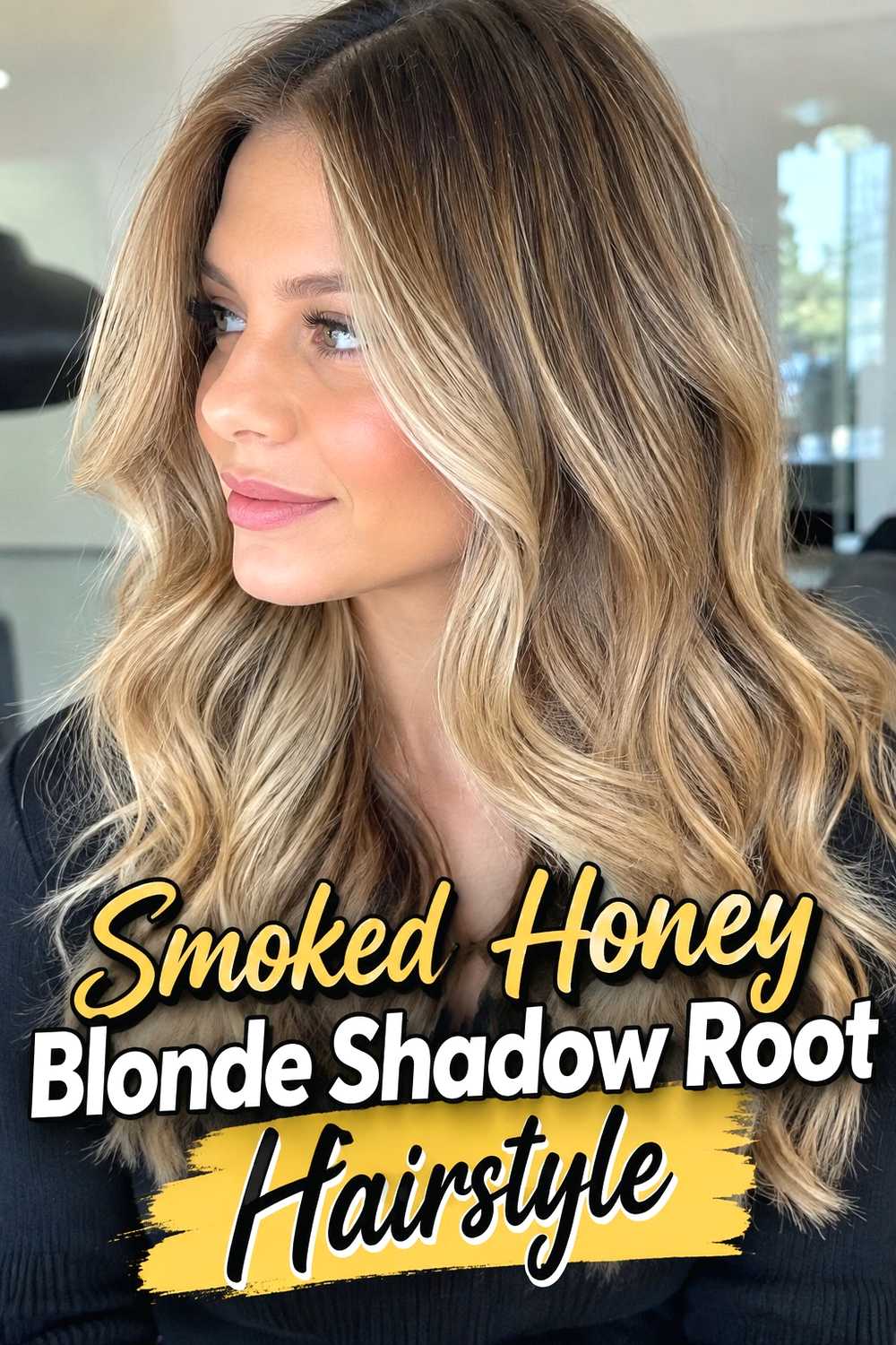 7. Smoked Honey Blonde Shadow Root Hairstyle