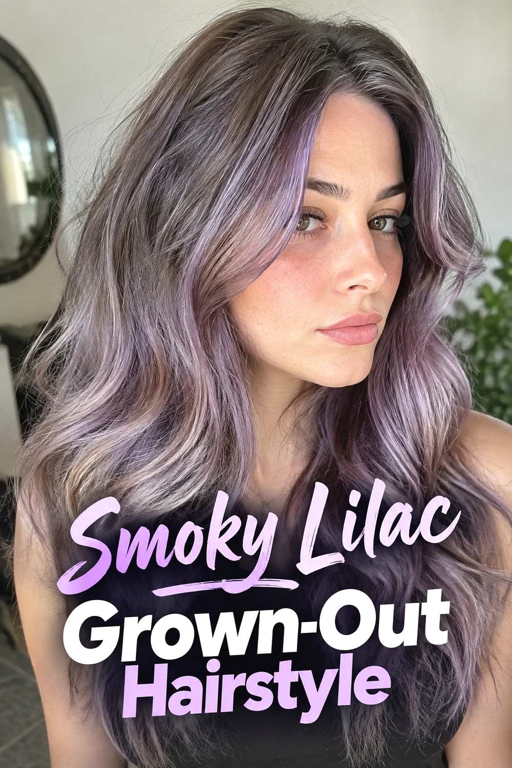 11. Smoky Lilac Grown Out Hairstyle