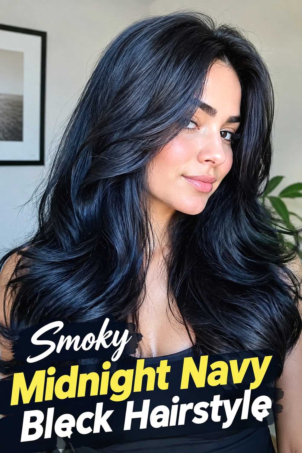 3. Smoky Midnight Navy Black Hairstyle