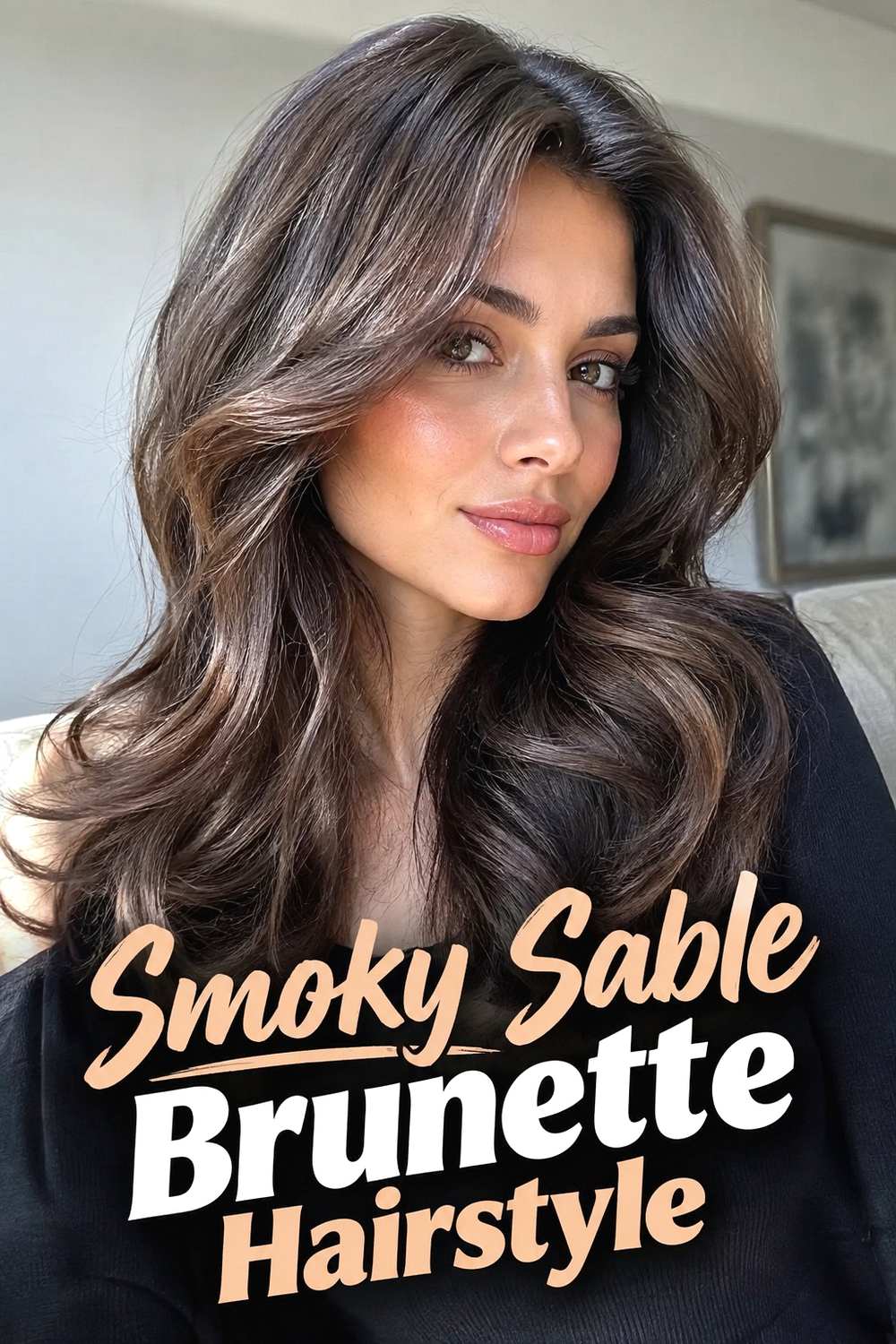 6. Smoky Sable Brunette Hairstyle