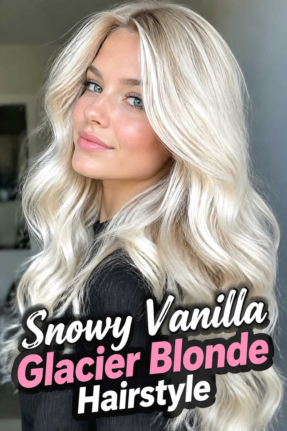 8. Snowy Vanilla Glacier Blonde Hairstyle