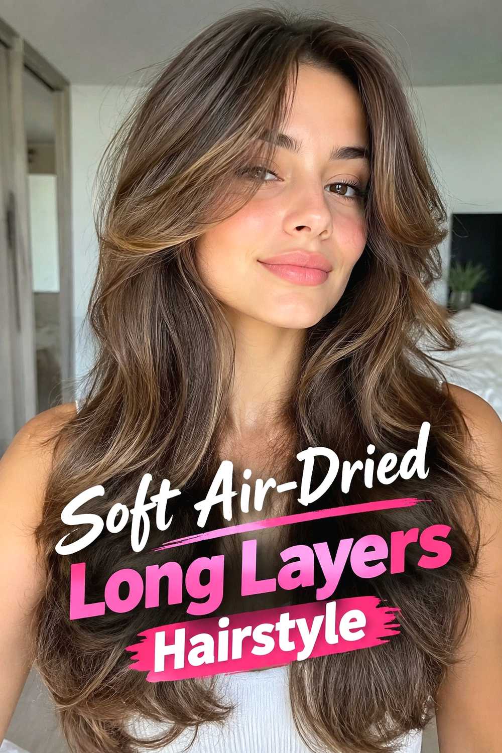 1. Soft Air Dried Long Layers Hairstyle