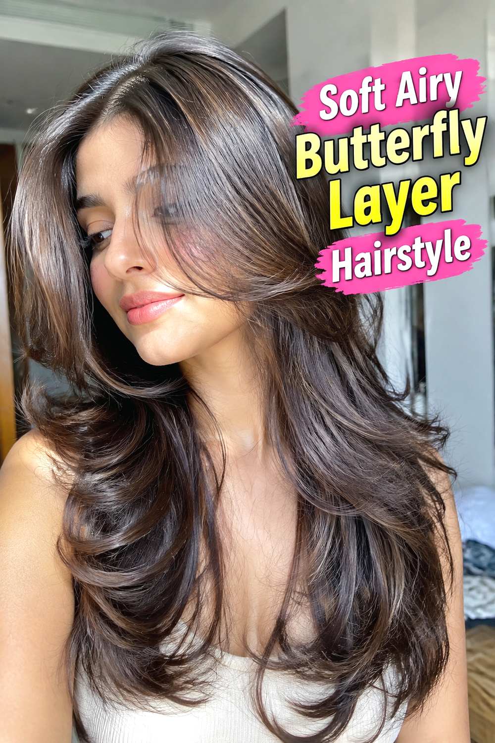 Soft Airy Butterfly Layer Hairstyle