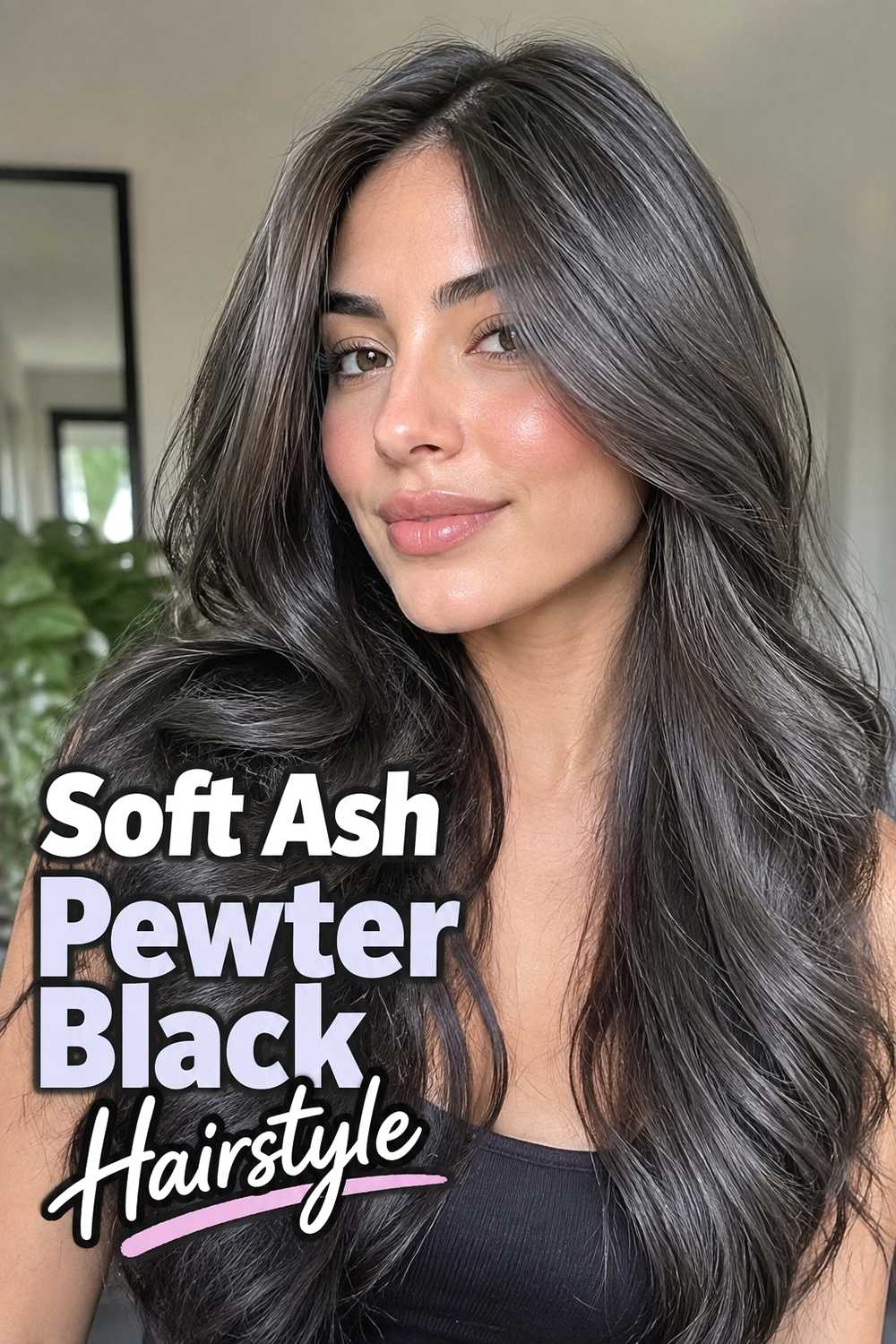 15. Soft Ash Pewter Black Hairstyle