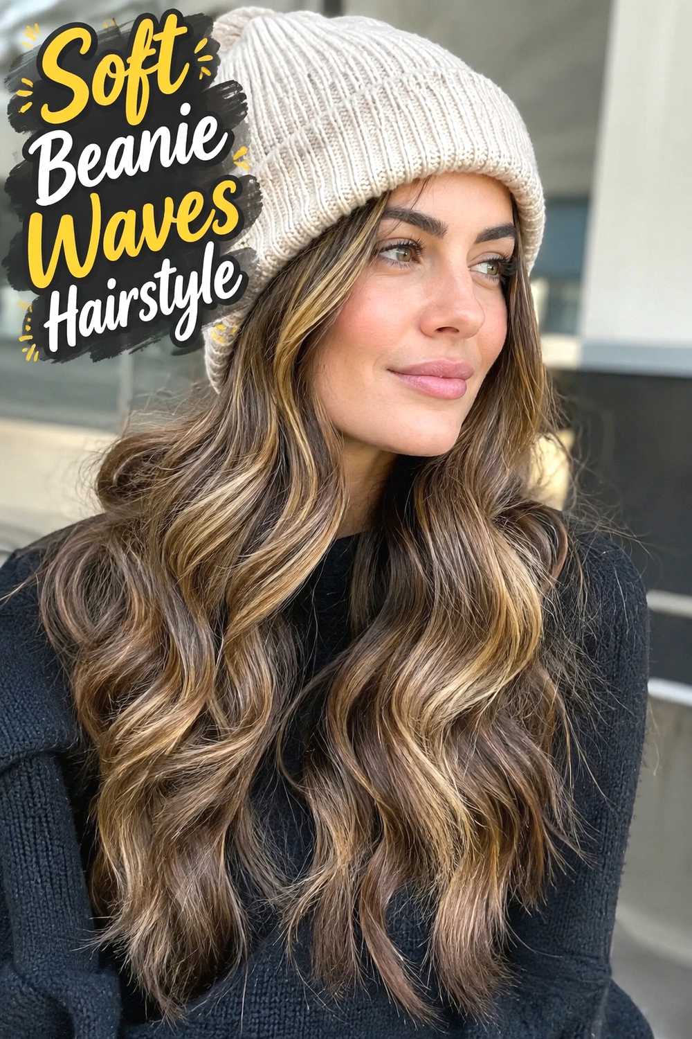 1. Soft Beanie Waves Hairstyle