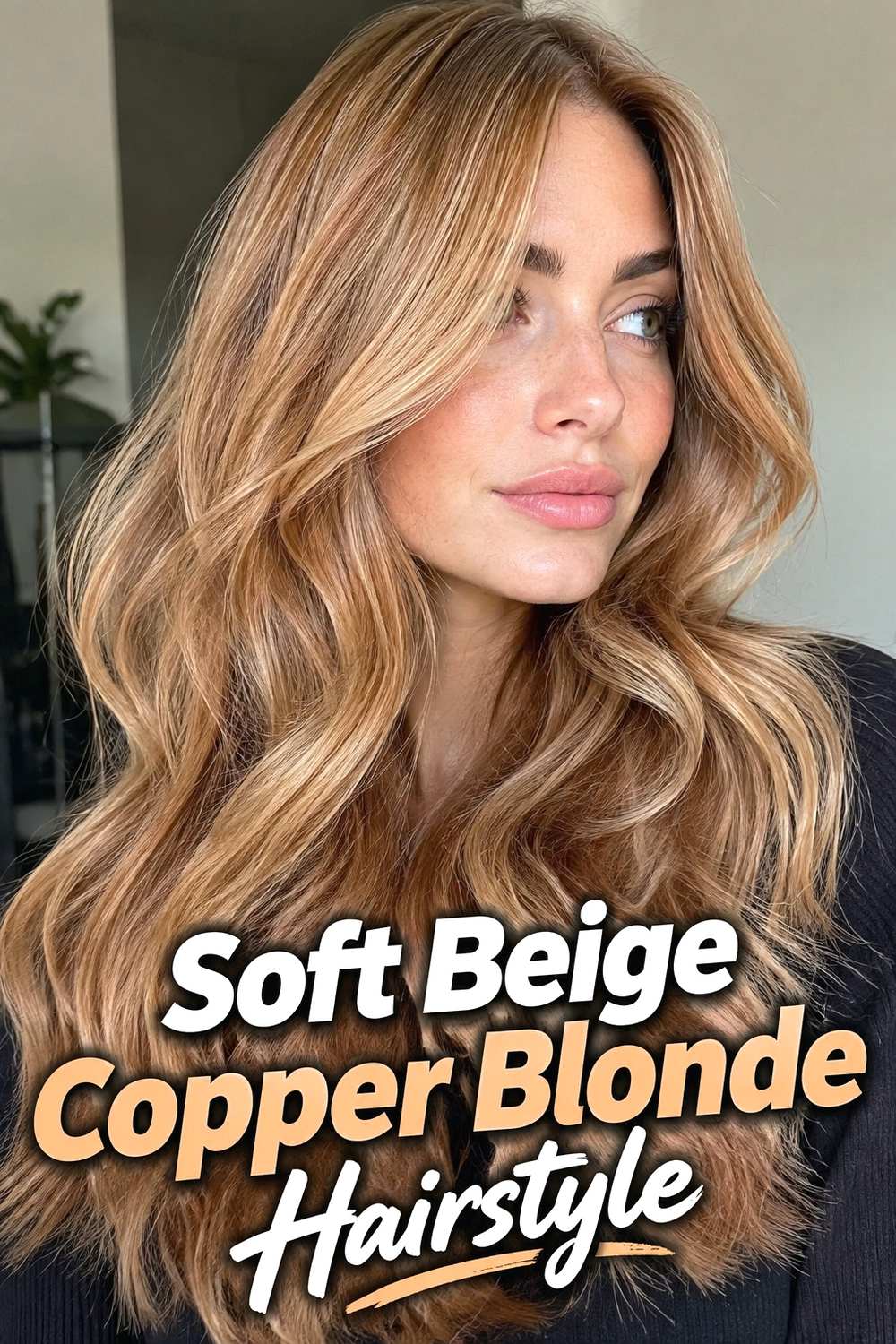 1. Soft Beige Copper Blonde Hairstyle