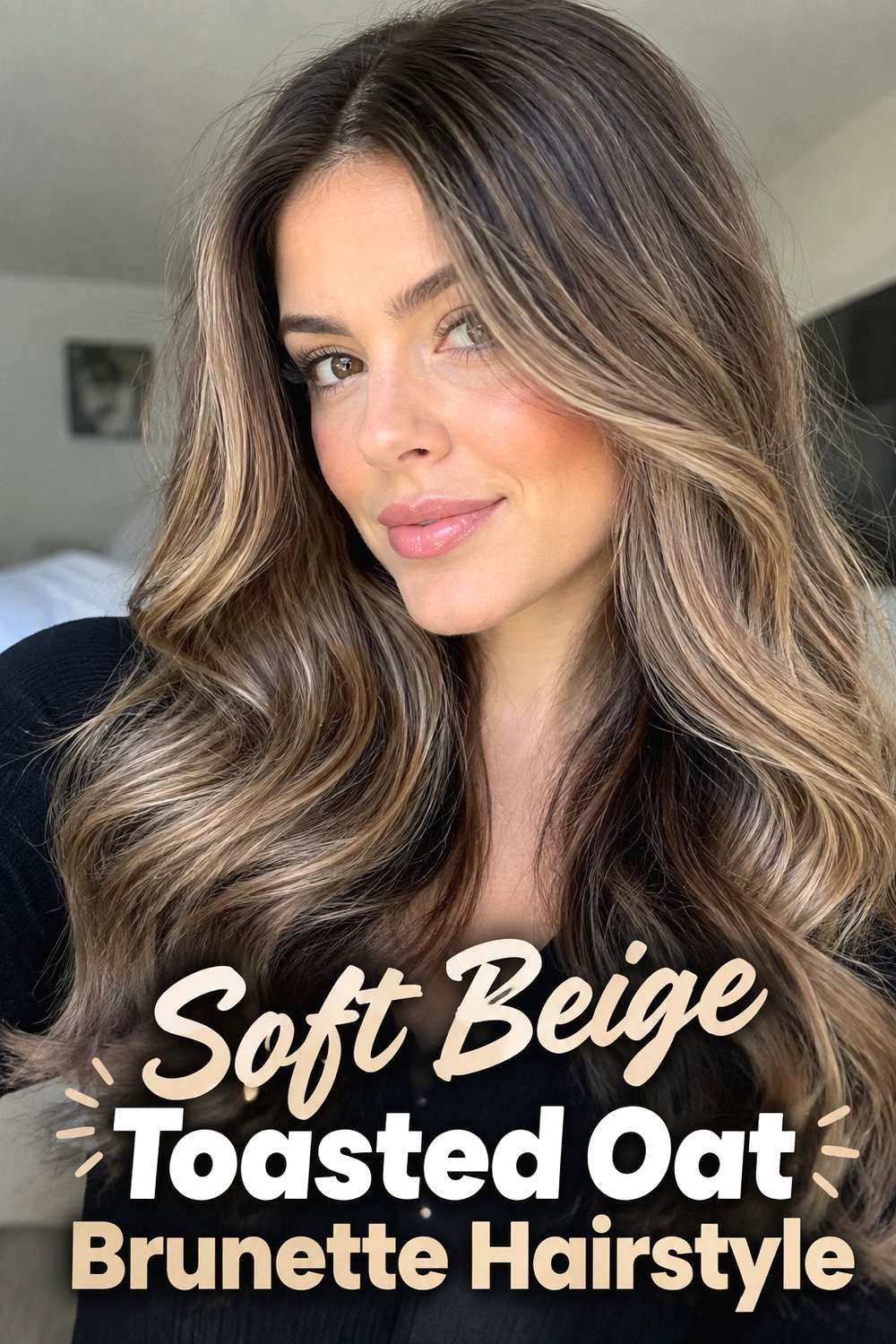 13. Soft Beige Toasted Oat Brunette Hairstyle