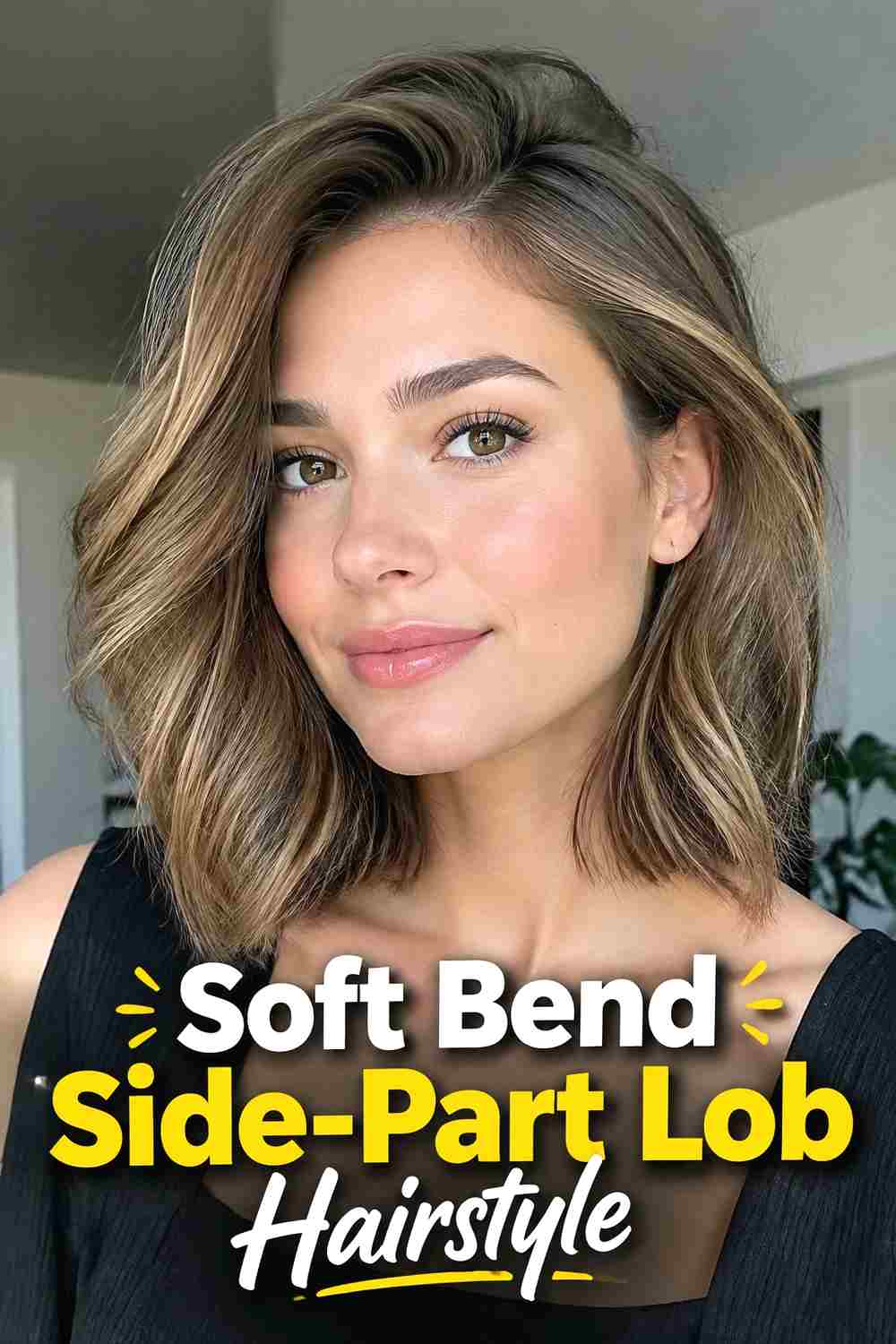 12. Soft Bend Side Part Lob Hairstyle