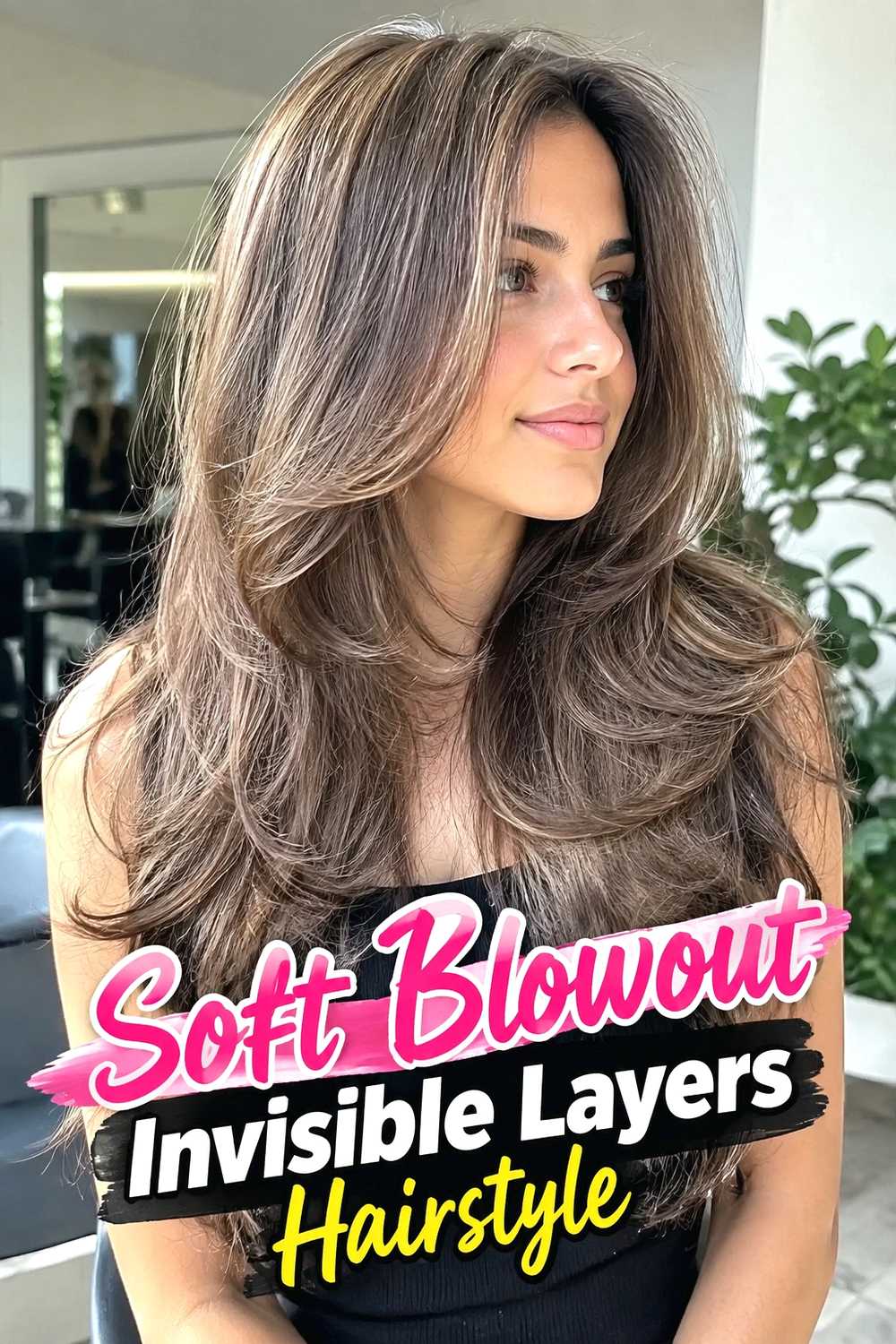 5. Soft Blowout Invisible Layers Hairstyle