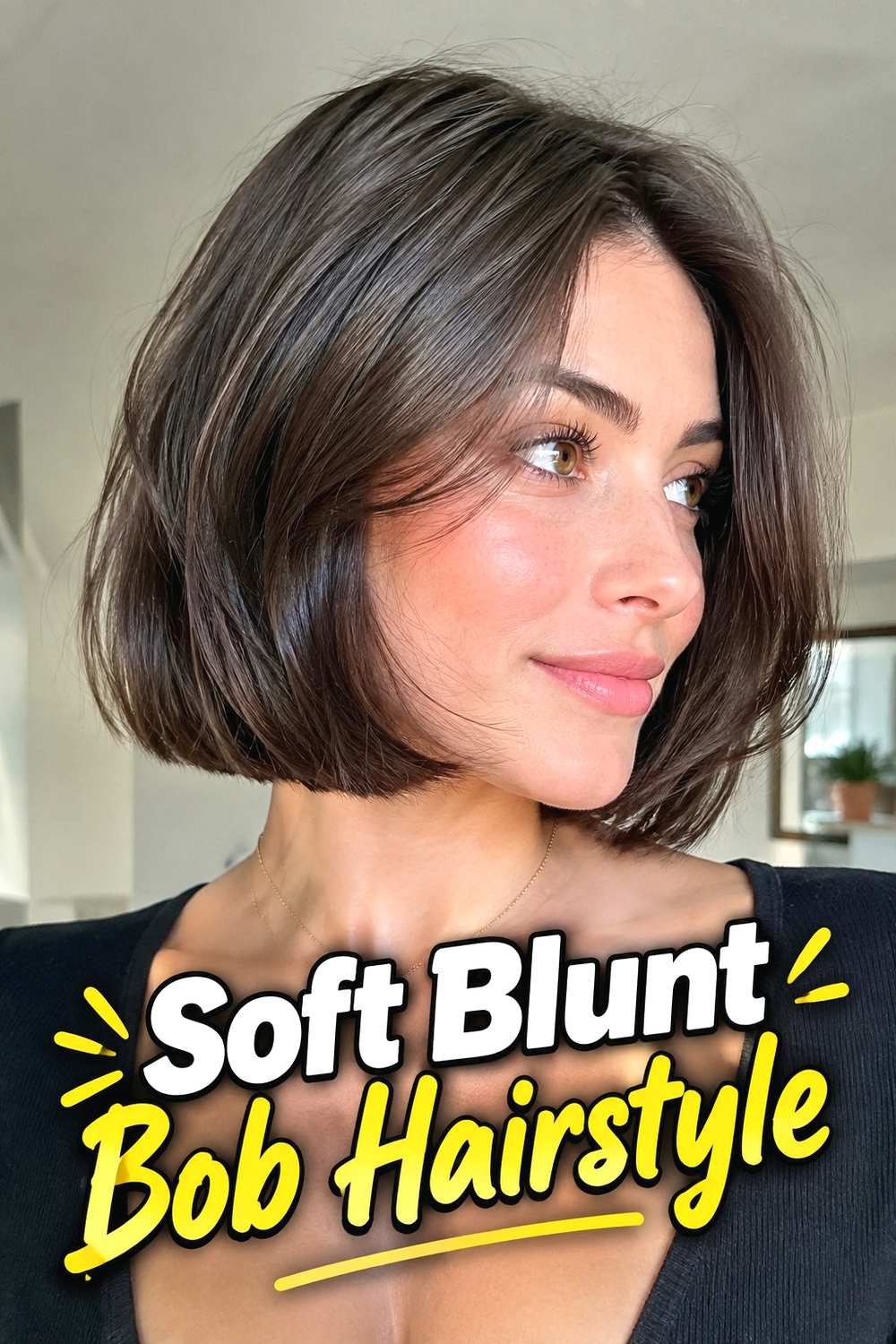 1. Soft Blunt Bob Hairstyle