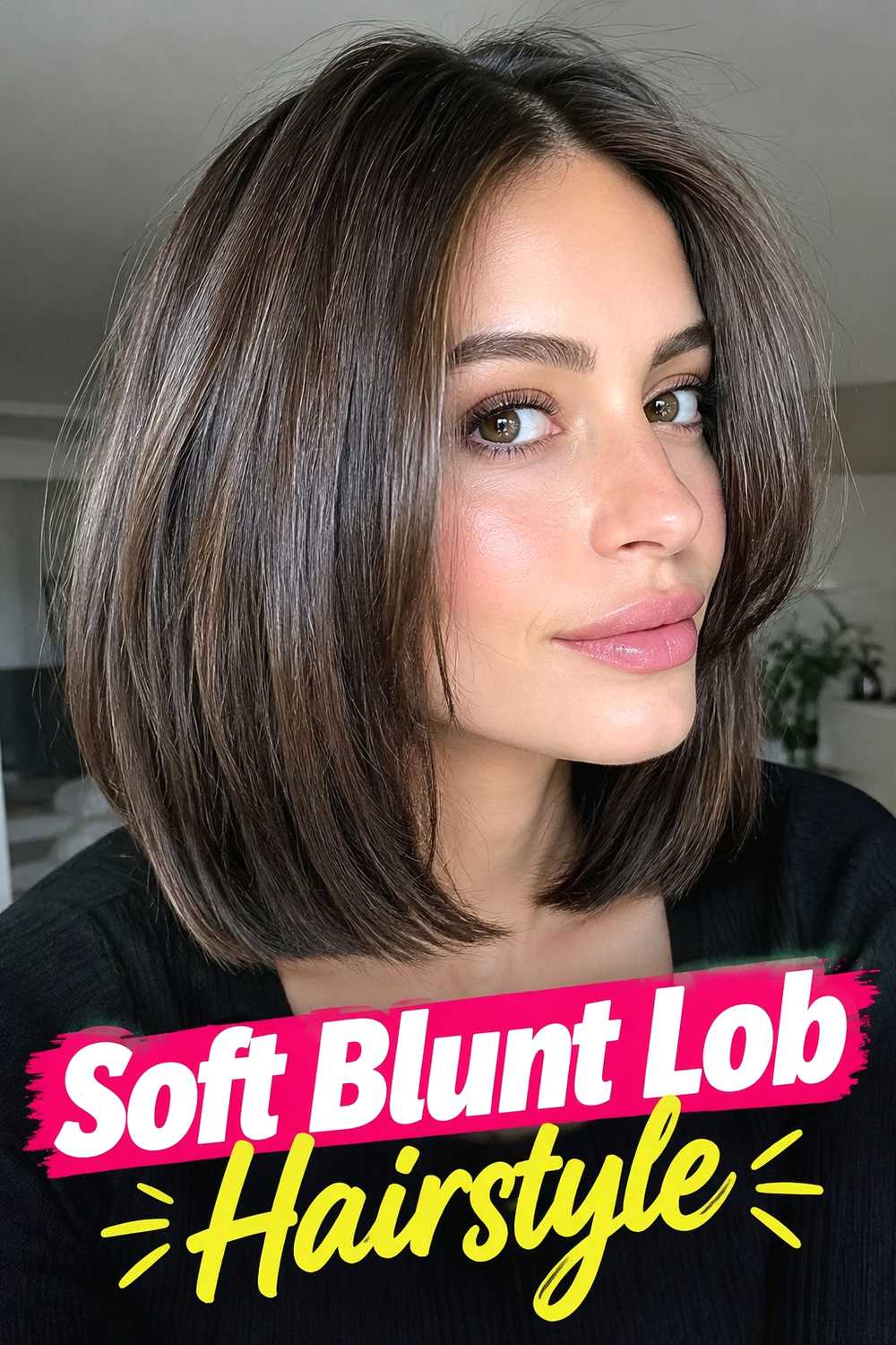 9. Soft Blunt Lob Hairstyle