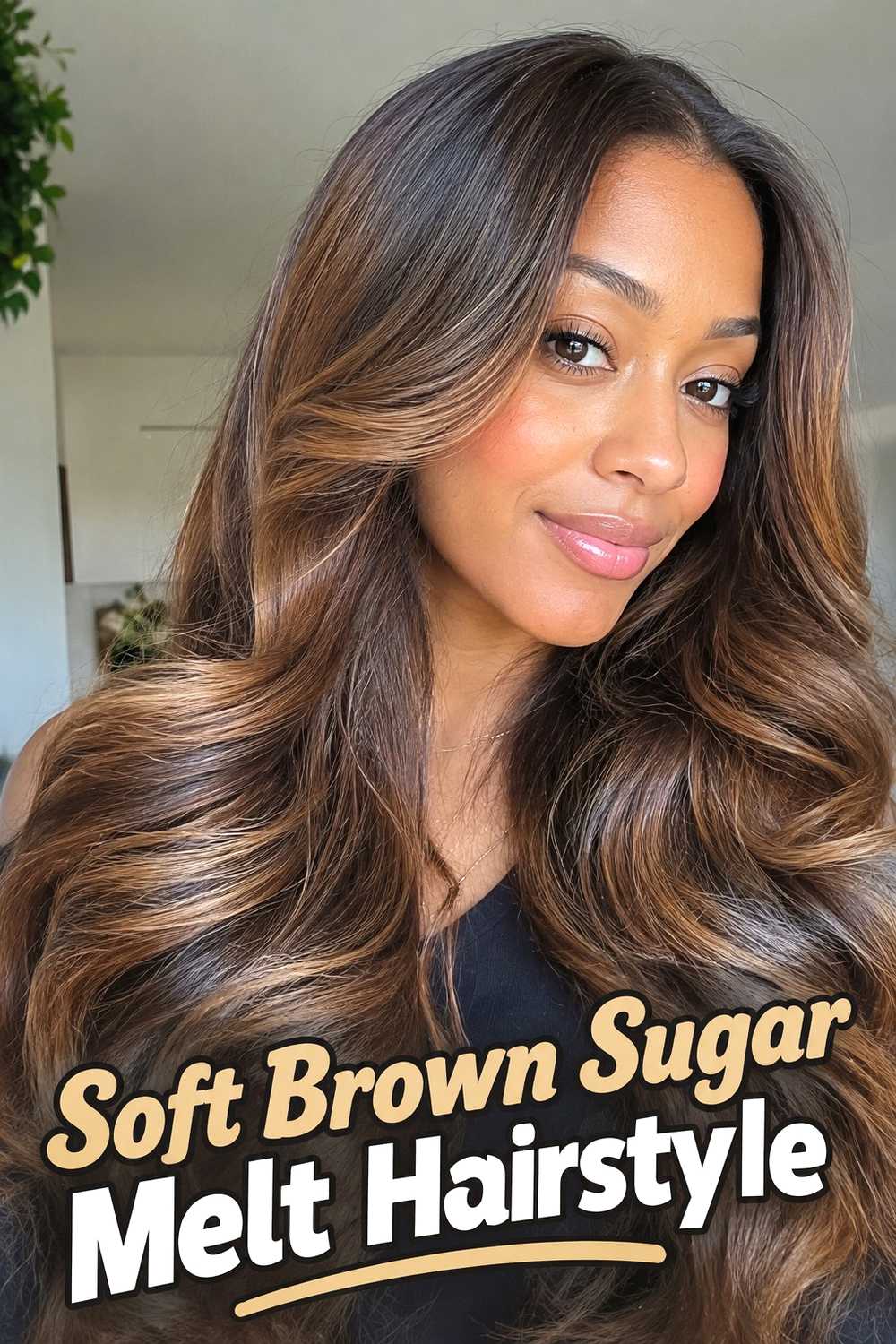 16. Soft Brown Sugar Melt Hairstyle
