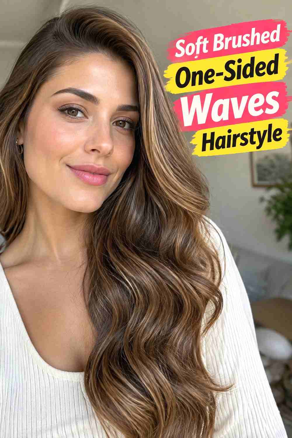 3. Soft Brushed One Sided Waves Hairstyle